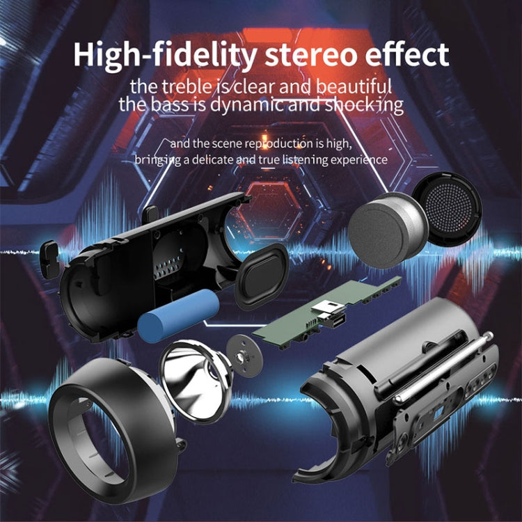 ZEALOT A1 多機能バスワイヤレスBluetoothスピーカー、内蔵マイク、Bluetooth通話・AUX・TFカード・LEDライト対応