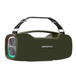 HOPESTAR A6X TWS ポータブル屋外Bluetoothスピーカー カラフルな音楽ライト付き、パワーバンク・ハンズフリー通話・Uディスク・TFカード・3.5mm AUX対応、A6X ブラック、A6X グリーン