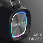 HOPESTAR A6X TWS ポータブル屋外Bluetoothスピーカー カラフルな音楽ライト付き、パワーバンク・ハンズフリー通話・Uディスク・TFカード・3.5mm AUX対応、A6X ブラック、A6X グリーン