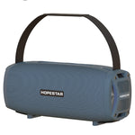 HOPESTAR H24 Pro TWS ポータブル屋外防水織りテクスチャBluetoothスピーカー リズムライト付き、ハンズフリー通話・Uディスク・TFカード・3.5mm AUX・FM対応、H24 Pro ブラック、H24 Pro グレー、H24 Pro ブルー、H24 Pro レッド