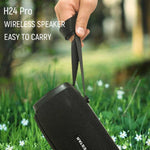 HOPESTAR H24 Pro TWS ポータブル屋外防水織りテクスチャBluetoothスピーカー リズムライト付き、ハンズフリー通話・Uディスク・TFカード・3.5mm AUX・FM対応、H24 Pro ブラック、H24 Pro グレー、H24 Pro ブルー、H24 Pro レッド