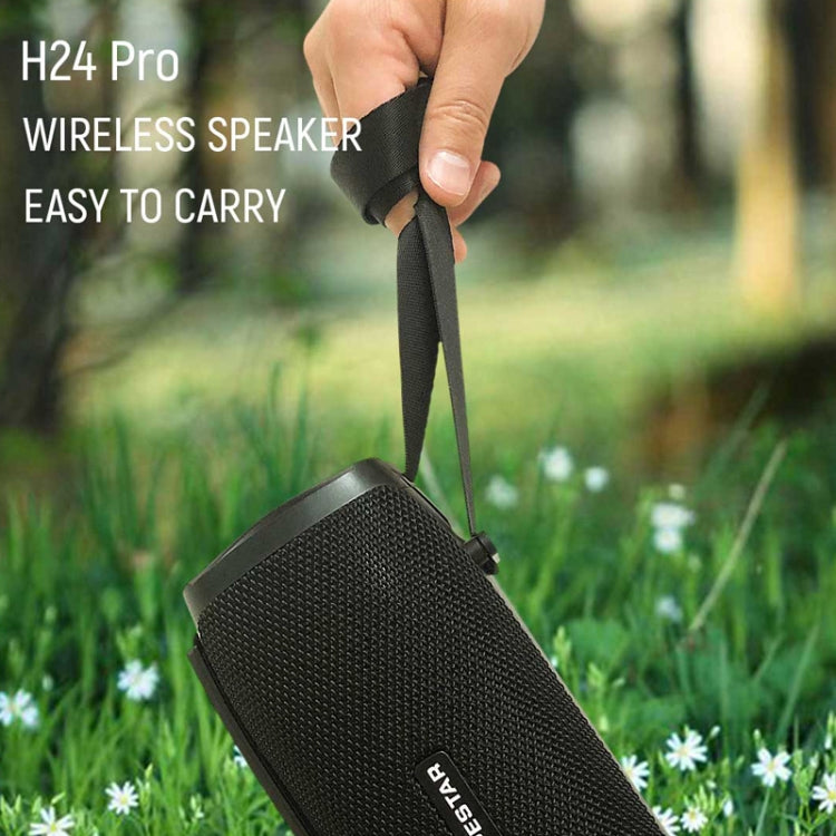 HOPESTAR H24 Pro TWS ポータブル屋外防水織りテクスチャBluetoothスピーカー リズムライト付き、ハンズフリー通話・Uディスク・TFカード・3.5mm AUX・FM対応、H24 Pro ブラック、H24 Pro グレー、H24 Pro ブルー、H24 Pro レッド