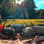 HOPESTAR H24 Pro TWS ポータブル屋外防水織りテクスチャBluetoothスピーカー リズムライト付き、ハンズフリー通話・Uディスク・TFカード・3.5mm AUX・FM対応、H24 Pro ブラック、H24 Pro グレー、H24 Pro ブルー、H24 Pro レッド