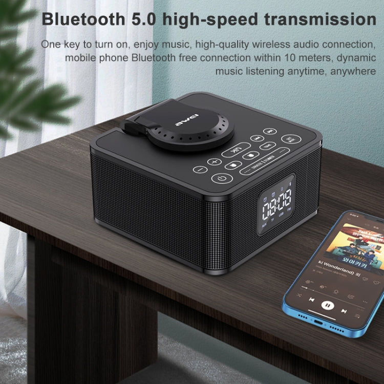 awei Y332 ワイヤレス充電Bluetooth 5.0スピーカー、ハンズフリー通話対応