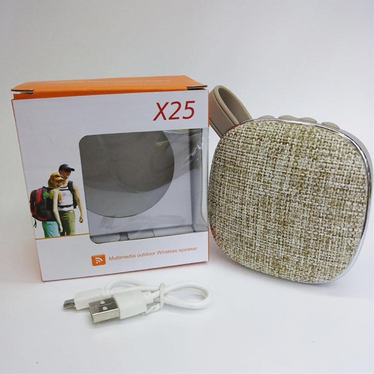 X25new 布地テクスチャ四角型ポータブルミニBluetoothスピーカー、ハンズフリー通話・TFカード・AUX対応、X25new オレンジ、X25new グリーン、X25new グレー、X25new ブルー