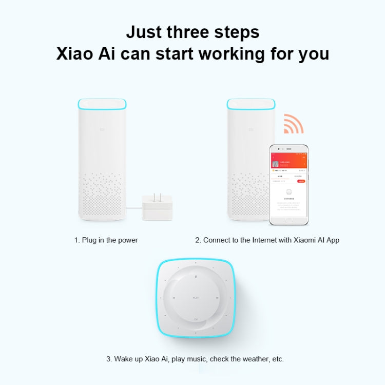 Xiaomi AIスピーカー デュアルバンドWiFi＆Bluetooth 4.1＆A2DP音楽再生対応