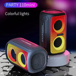 HOPESTAR Party 110 ミニカラフルライト ワイヤレスBluetoothスピーカー、Party 110 ミニ（ブラック）、Party 110 ミニ（グレー）、Party 110 ミニ（ブルー）