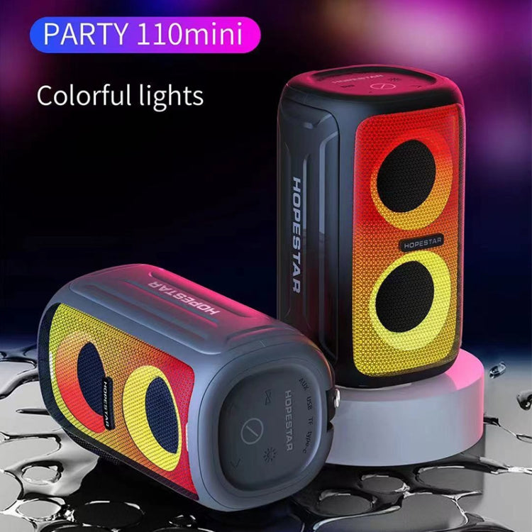 HOPESTAR Party 110 ミニカラフルライト ワイヤレスBluetoothスピーカー、Party 110 ミニ（ブラック）、Party 110 ミニ（グレー）、Party 110 ミニ（ブルー）