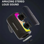 HOPESTAR Party 110 ミニカラフルライト ワイヤレスBluetoothスピーカー、Party 110 ミニ（ブラック）、Party 110 ミニ（グレー）、Party 110 ミニ（ブルー）