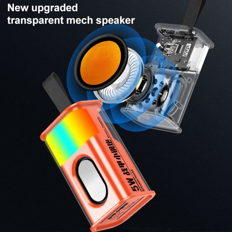 5W ポータブルバレット TWS ワイヤレス Bluetooth スピーカー、（オレンジ）、（グリーン）、（グレー）、（パープル）