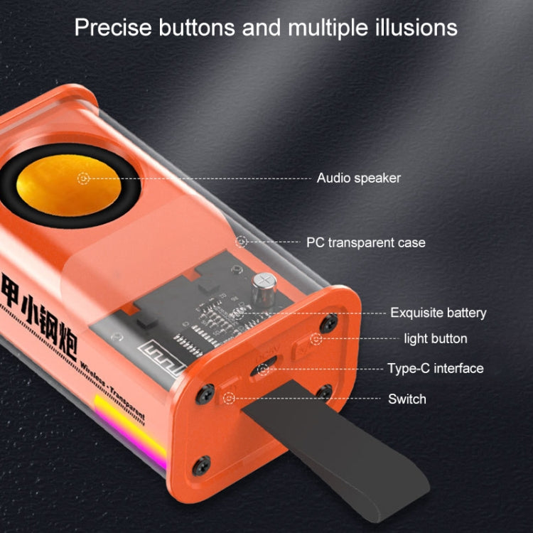 5W ポータブルバレット TWS ワイヤレス Bluetooth スピーカー、（オレンジ）、（グリーン）、（グレー）、（パープル）