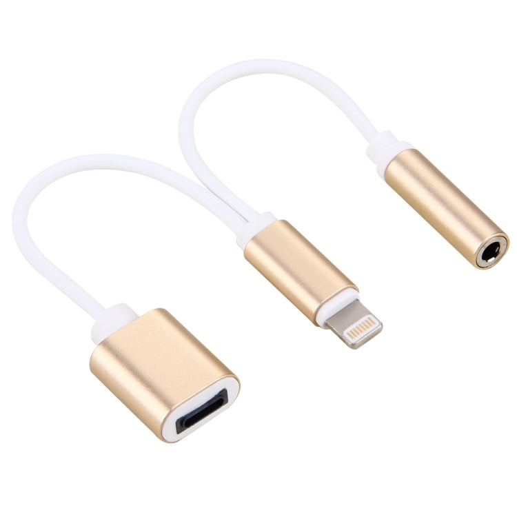 10cm 8ピン メス & 3.5mm オーディオ メス to 8ピン オス 充電アダプターケーブル、全iOSシステム対応