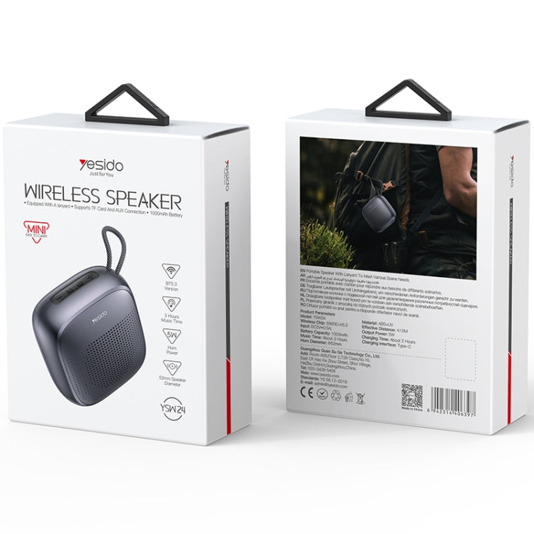 Yesido YSW24 5Wミニポータブル屋外Bluetoothスピーカー、YSW24