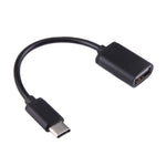 8.3cm USB メスからType-C オス メタルワイヤー OTGケーブル 充電データケーブル