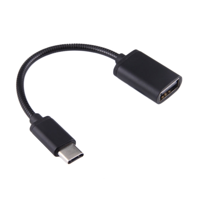 8.3cm USB メスからType-C オス メタルワイヤー OTGケーブル 充電データケーブル
