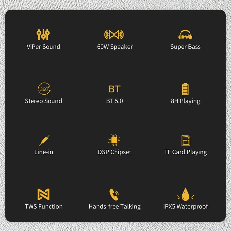 XDOBO X8 60WワイヤレスBluetoothスピーカー アウトドアサブウーファー TWS＆TFカード対応 X8