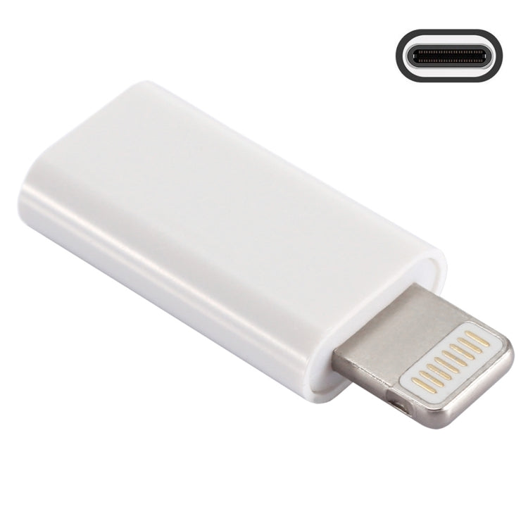 ENKAY Hat-Prince HC-6 ミニ ABS USB-C / Type-C 3.1 to 8ピンポートコネクターアダプター（ホワイト）、ブラック、Type-C to 8ピン