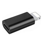 ENKAY Hat-Prince HC-6 ミニ ABS USB-C / Type-C 3.1 to 8ピンポートコネクターアダプター（ホワイト）、ブラック、Type-C to 8ピン