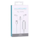 3in1 Micro USB & 8ピン & Type-C から HDMI HD 1080P HDTVアダプターケーブル