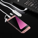 3in1 Micro USB & 8ピン & Type-C から HDMI HD 1080P HDTVアダプターケーブル