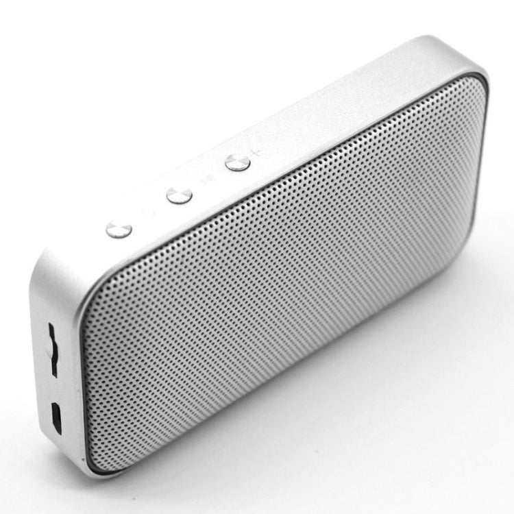 BT209 アウトドアポータブル超薄型ミニワイヤレス Bluetoothスピーカー、TFカード＆ハンズフリー通話対応、シルバー