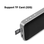 BT209 アウトドアポータブル超薄型ミニワイヤレス Bluetoothスピーカー、TFカード＆ハンズフリー通話対応、シルバー