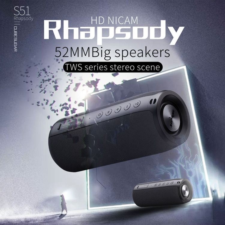 ZEALOT S51 ポータブルステレオ Bluetoothスピーカー 内蔵マイク付き、ハンズフリー通話＆TFカード＆AUX対応、S51