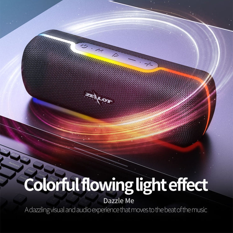 ZEALOT S55 ポータブルステレオ Bluetoothスピーカー 内蔵マイク付き、ハンズフリー通話＆TFカード＆AUX対応