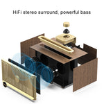 Oneder V6 ポータブルワイヤレスBluetoothスピーカー、ハンズフリー＆FM＆TFカード＆AUX＆USBドライブ対応