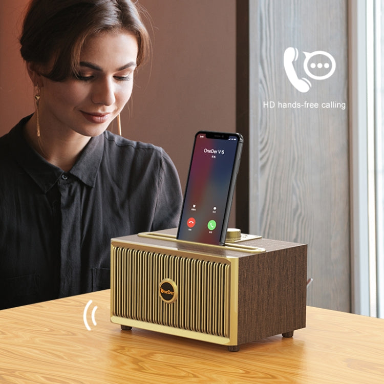 Oneder V6 ポータブルワイヤレスBluetoothスピーカー、ハンズフリー＆FM＆TFカード＆AUX＆USBドライブ対応