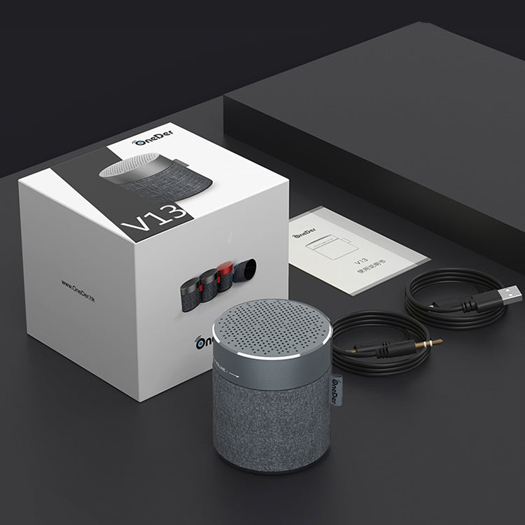 Oneder V13 ミニワイヤレスBluetoothスピーカー、ハンズフリー＆TF＆FM＆AUX対応
