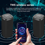 ZEALOT S35 ポータブル重低音ステレオワイヤレスBluetoothスピーカー、内蔵マイク付き、ハンズフリー通話＆TFカード＆AUX対応