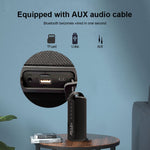 ZEALOT S36 ポータブルヘビーベースワイヤレスBluetoothスピーカー 内蔵マイク付き、ハンズフリー通話＆TFカード＆AUX対応