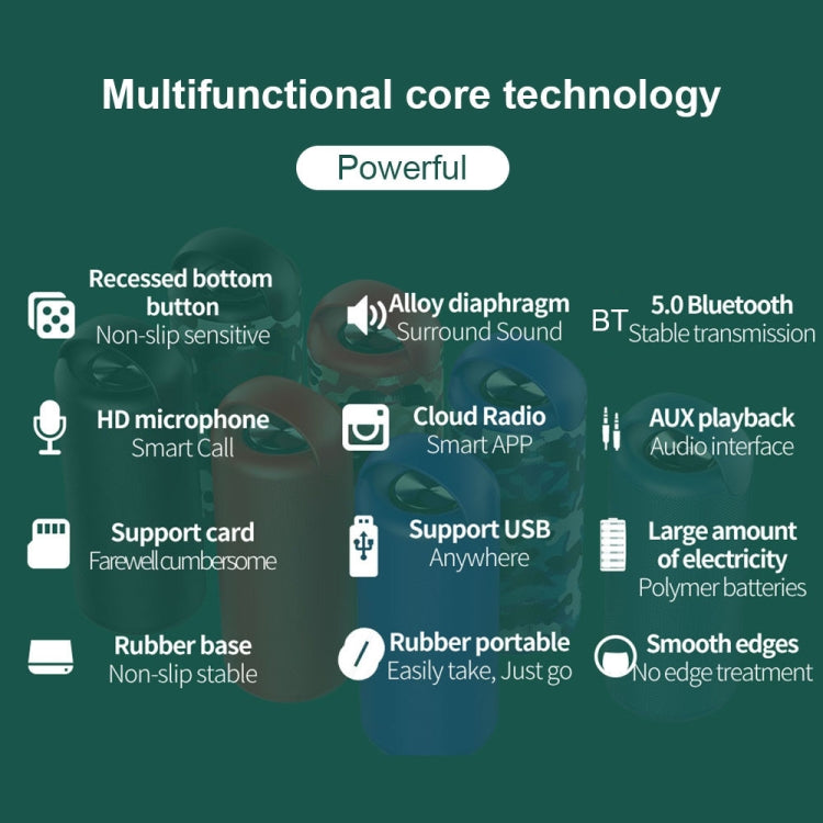 ZEALOT S36 ポータブルヘビーベースワイヤレスBluetoothスピーカー 内蔵マイク付き、ハンズフリー通話＆TFカード＆AUX対応