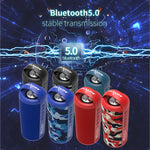 ZEALOT S36 ポータブルヘビーベースワイヤレスBluetoothスピーカー 内蔵マイク付き、ハンズフリー通話＆TFカード＆AUX対応