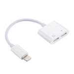 2イン1 8ピンオスから8ピン充電＋8ピンオーディオメスイヤホンアダプター 通話機能付き、iOS 10.3.1以上対応