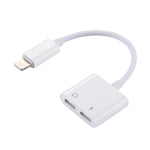 2イン1 8ピンオスから8ピン充電＋8ピンオーディオメスイヤホンアダプター 通話機能付き、iOS 10.3.1以上対応