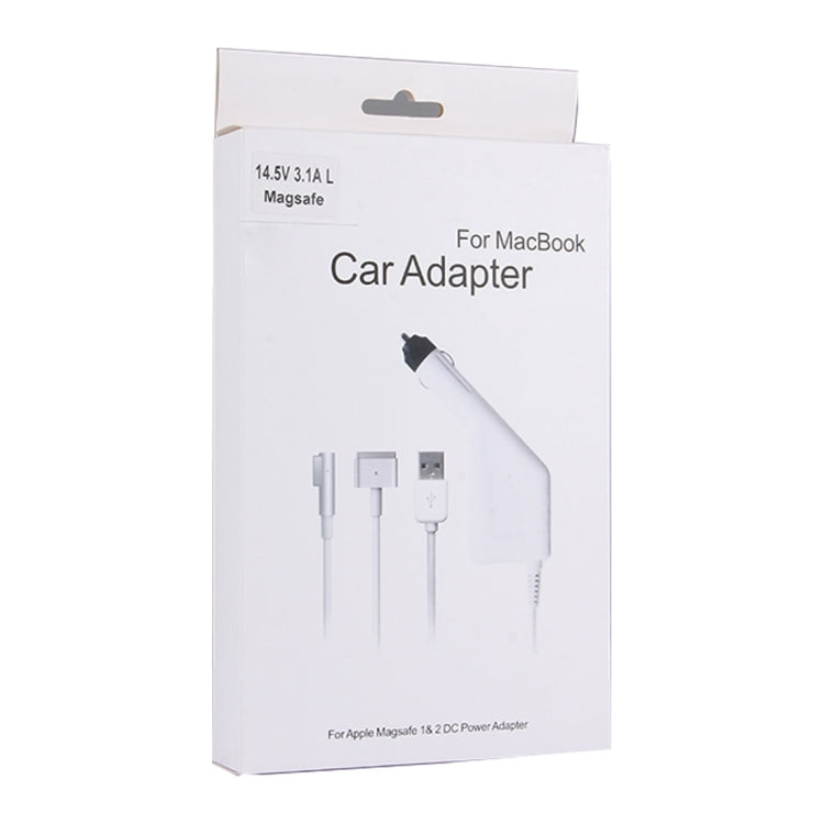 45W 14.5V 3.1A 5ピン Tスタイル MagSafe 1 カーチャージャー USBポート1つ付き Apple Macbook A1150 / A1151 / A1172 / A1184 / A1211 / A1370用、長さ：1.7m、45W 14.5V 3.1A