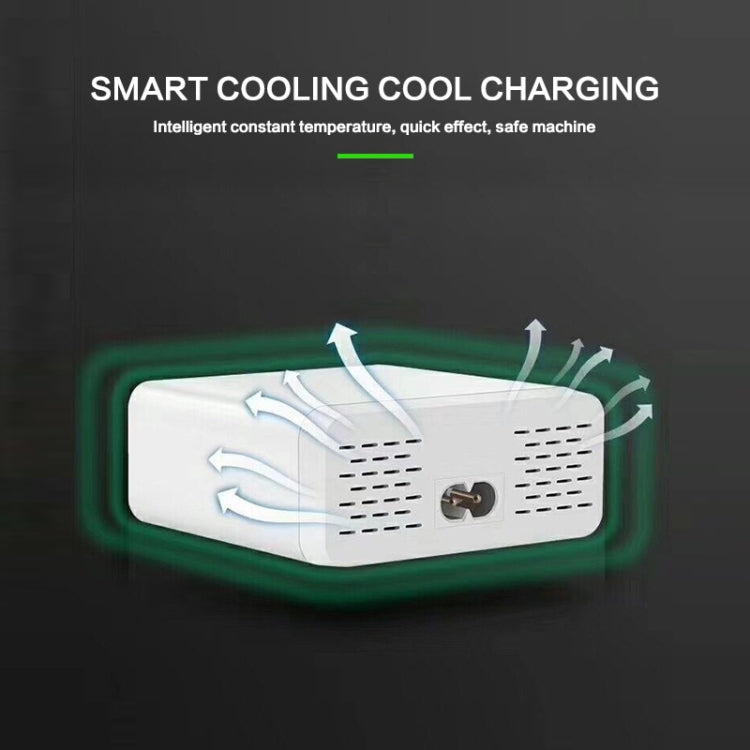 899 30W QC 3.0 6 USBポート高速充電器 LCDデジタルディスプレイ付き、EUプラグ、899
