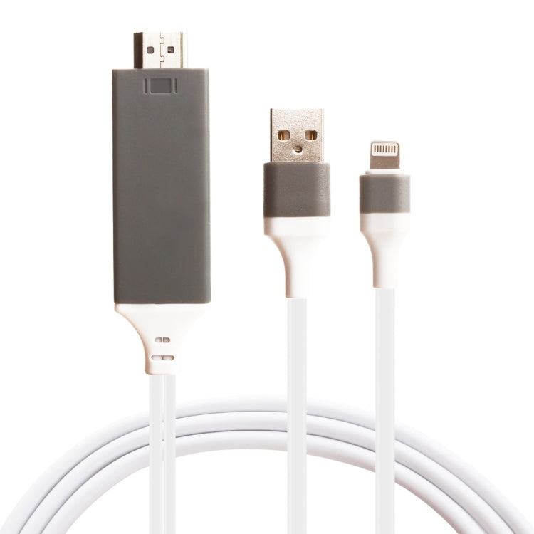8ピンオスからHDMI＆USBオスアダプターケーブル 長さ: 2m 8ピンオス