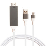 8ピンオスからHDMI＆USBオスアダプターケーブル 長さ: 2m 8ピンオス