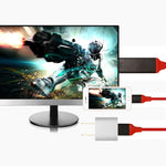 8ピンオスからHDMI＆USBオスアダプターケーブル 長さ: 2m 8ピンオス