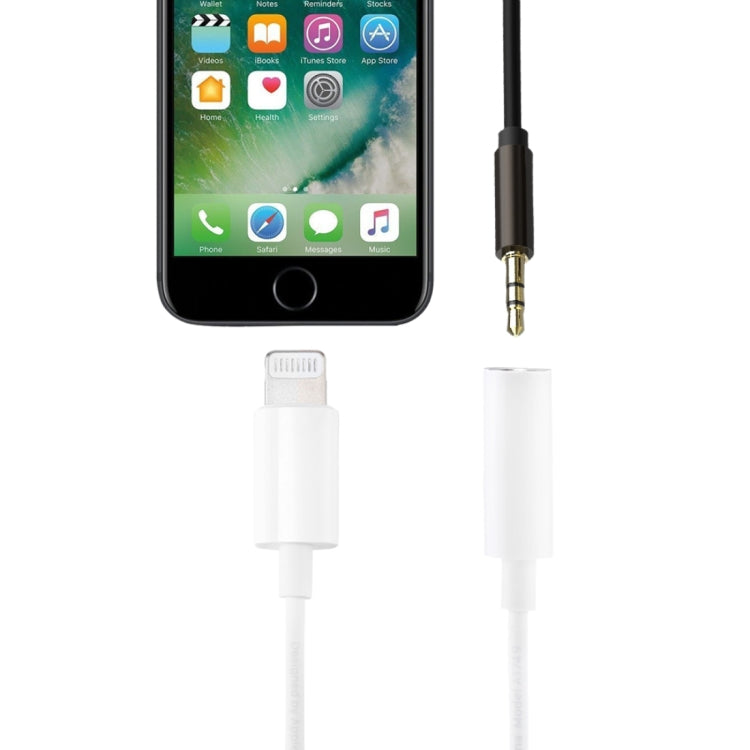 8ピン 3.5mm イヤホンオーディオアダプター、ケーブル長さ：8cm