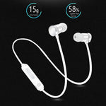 X3 磁気吸着 スポーツ Bluetooth 5.0 インイヤーヘッドセット HDマイク搭載、ハンズフリー通話対応、距離：10m