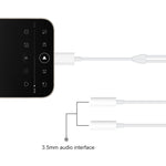 MH027 16cm 2イン1 デュアル3.5mmメスから8ピンオスオーディオアダプター