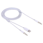 MH030 1m 2in1 8ピンオス＆3.5mmオスから3.5mmオスAUXオーディオケーブル iPhone、iPad、Samsung、Huawei、Xiaomi、HTC対応 MH030