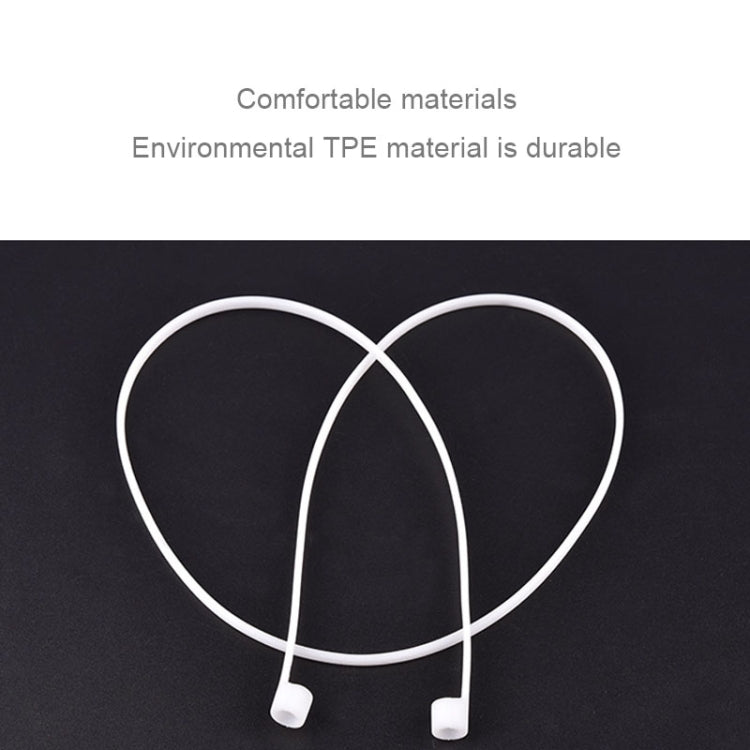 ワイヤレス Bluetooth イヤホン紛失防止ストラップ シリコン ユニセックスヘッドホン 紛失防止ライン Apple AirPods 1/2 用、ケーブル長：60cm
