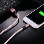 1m 2A USB to 8ピン ナイロン編みスタイル データ同期充電ケーブル、8ピン ピンク、8ピン ブルー、8ピン レッド、8ピン ホワイト