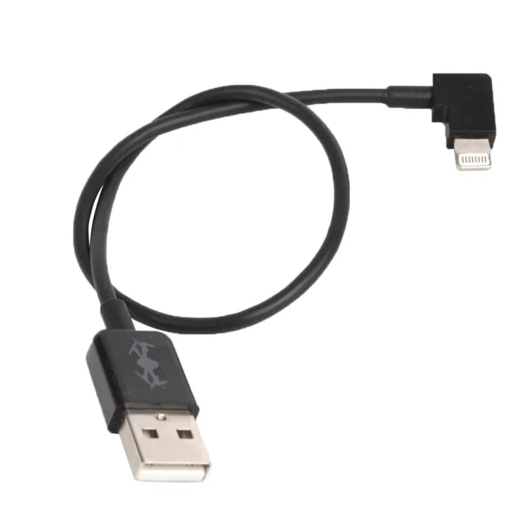 30cm USB から 8ピン 右角度データコネクターケーブル DJI SPARK / MAVIC PRO / Phantom 3 & 4 / Inspire 1 & 2用、USBから8ピン