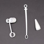 3-in-1 シリコン保護カバー＋タッチキャップペン＋ニップペンケース Apple Pencil用、グレー、ホワイト